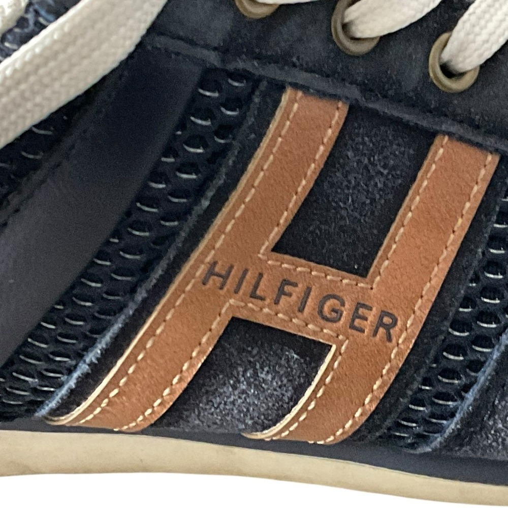 Tommy Hilfiger Mens Valen 2 Navy Blue Cognac Mesh Suede Sneakers TMVALEN2-M 9.5 - Picture 6 of 13